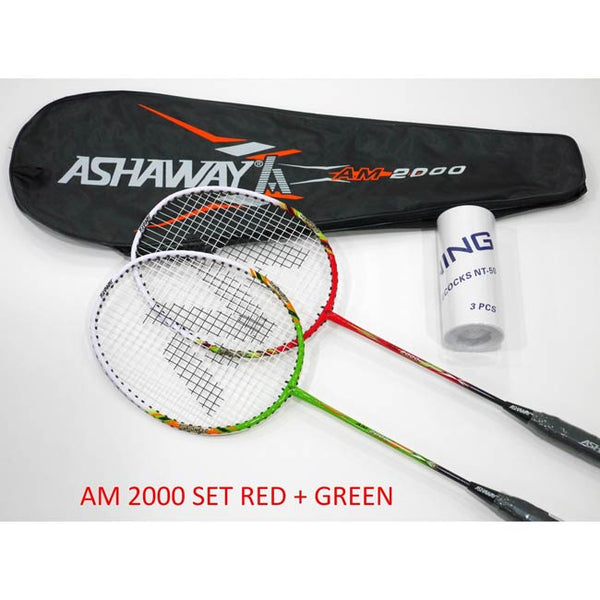 Ashaway Badminton SET - 2x Racquets and 3pack shuttles