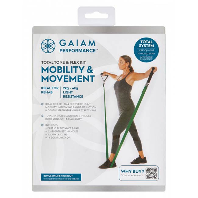 Gaiam Woven Total Tone & Flex Kit Mobility and Movement – The Sport Shop  New Zealand