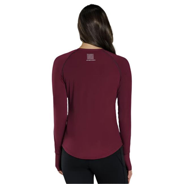 Abi and Joseph Morning Stretch Long Sleeve Top – Claret