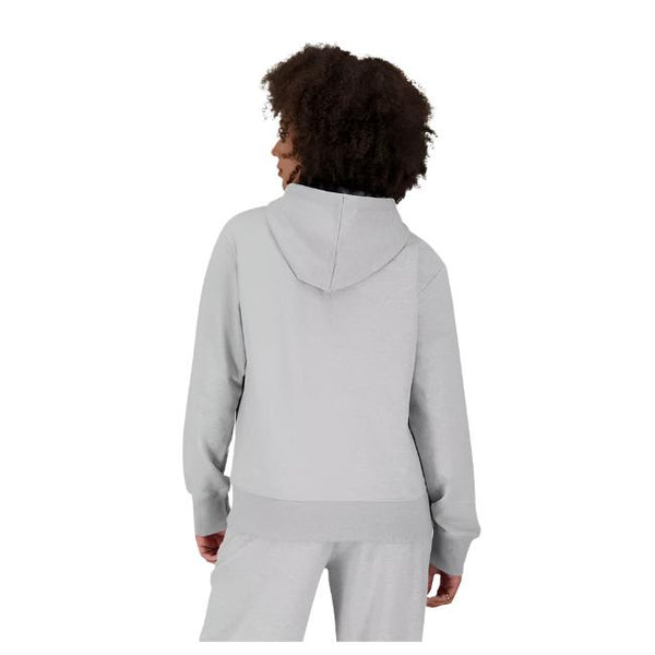 Women’s New Balance Essentials Stacked Logo French Terry Hoodie - Grey