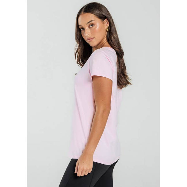 Abi and Joseph On Point Logo Tee – Ice Pink