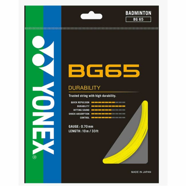 Yonex BG65 Badminton String Yellow