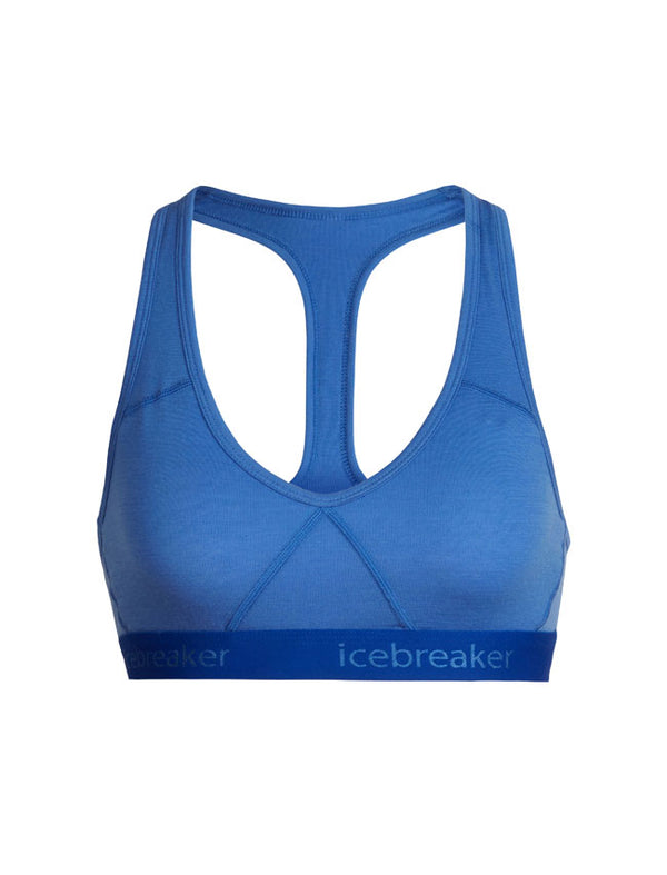 A soft and supportive women's racerback bra made with Icebreaker's merino  wool jersey corespun fabric, the S…