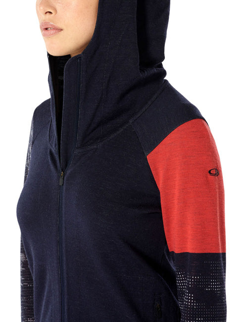 Icebreaker away ls zip 2024 hood