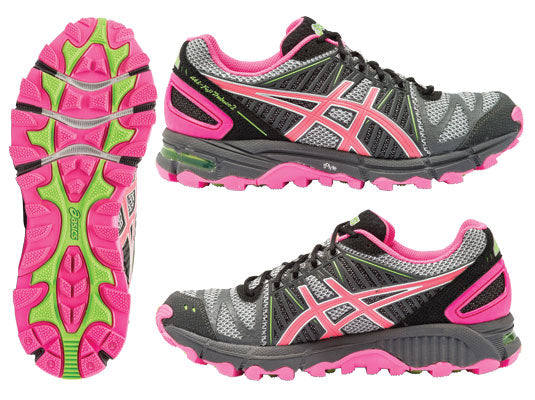 ASICS WOMEN FUJI TRABUCO GREY/PINK/GREEN