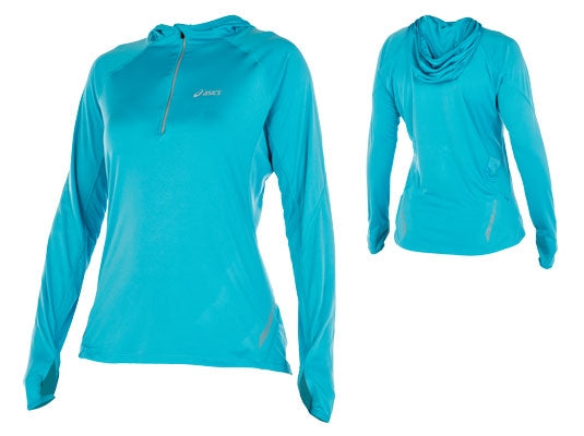 ASICS WOMENS LONG SLEEVE 1/2 ZIP HOODY