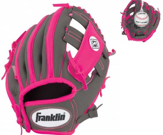 FRANKLIN 9.5" JUNIOR TEEBALL GLOVE &BALL