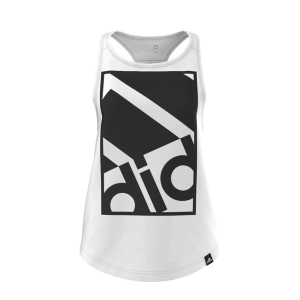 ADIDAS WOMENS FRAMED LOGO SINGLET WHITE