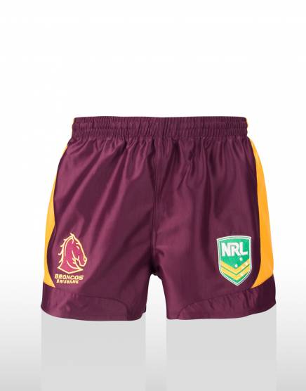 NRL Broncos Supporter Shorts - The Rugby Shop Darwin