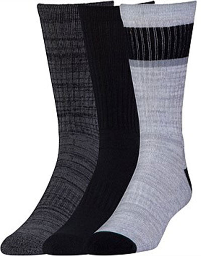 UNDER ARMOUR TWISTED II CREW SOCKS 3 PK